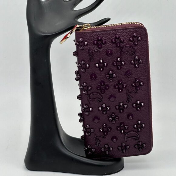 Christian Louboutin W PANETTONE Empire Spike LOUBINTHESKY Zip Around Wallet - Picture 12 of 16